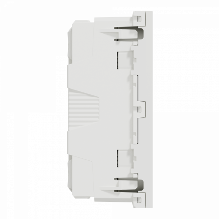Unica - prise double 2P+T - FR - 45° - goul - connex rapide - Blanc - méca seul