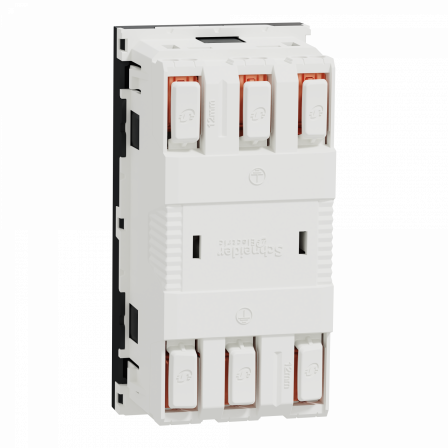 Unica - prise double lum 2P+T - FR - 45° - connex rapide - Anthracit - méca seul