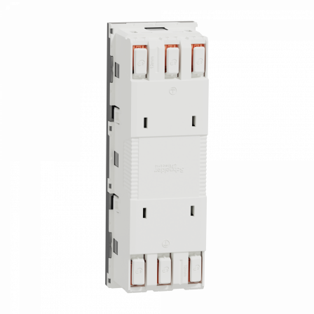 Unica - prise triple 2P+T - FR - 45° - Alu - méca seul