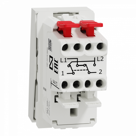 Unica - permutateur - 10A - 250Vca - 1 module - Blanc - mécanisme seul