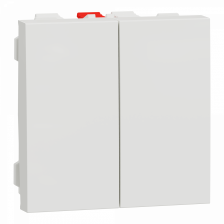 Unica - double va-et-vient - 10A - connexion rapide - 2 mod - Blanc - méca seul