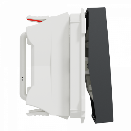 Unica - commande VMC - ON/OFF + 2 vitesses - 10A - 2 mod - Anthra - méca seul