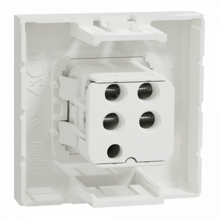 Unica - interrupteur bipolaire - 20A - 2 mod - Blanc - méca seul