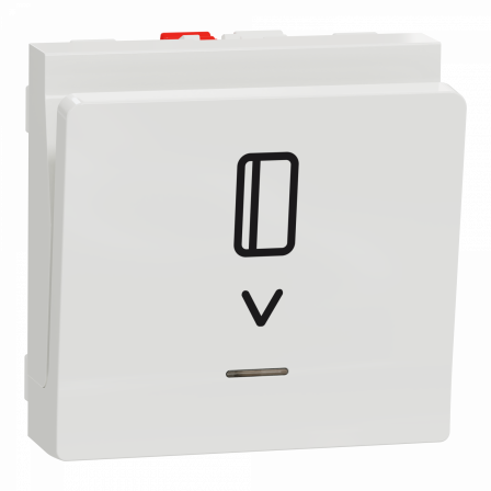 Unica - commande à carte NO/NF - 10A - 2 modules - Blanc - mécanisme seul