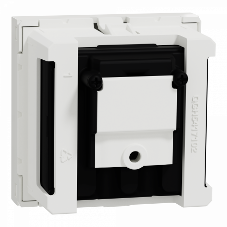 Unica - prise TV + FM + SAT - 2 mod - Blanc - méca seul