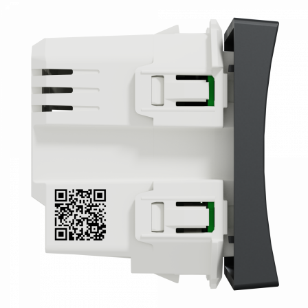 Wiser Unica - interrupteur volet-roulant - 4A - zigbee - anthracite - méca seul