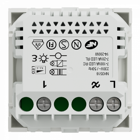 Wiser Unica - variateur rotatif - 2 fils - zigbee - blanc - méca seul