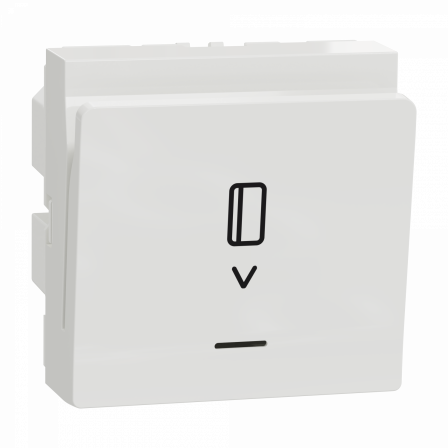 Unica - commande à carte électronique - 2 modules - Blanc - mécanisme seul