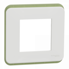 Unica Pro - lot de 100 plaques de finition - blanc - 1 poste