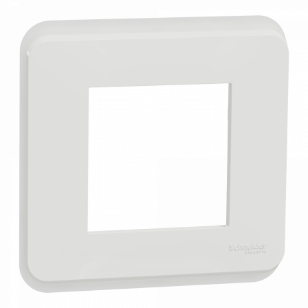 Unica Pro - plaque de finition - Blanc antibactérien - 1 poste