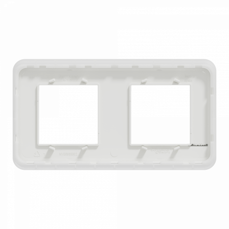 Unica Pro - plaque de finition - Blanc antibactérien - 2 postes