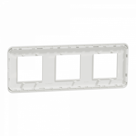 Unica Pro - plaque de finition - Blanc antibactérien - 3 postes