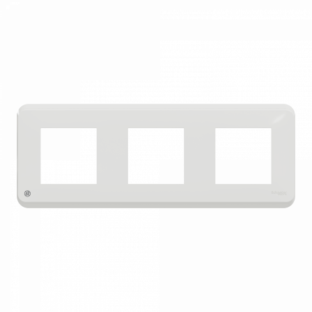 Unica Pro - plaque de finition - Blanc antibactérien - 3 postes