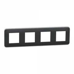 Unica Pro - plaque de finition - Anthracite - 4 postes