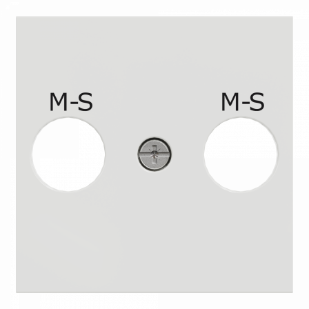 Unica - prise double multiservices M-S - Blanc - méca seul