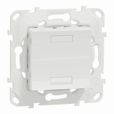 Unica KNX - bouton-poussoir 2 boutons + led - avec support - Blanc