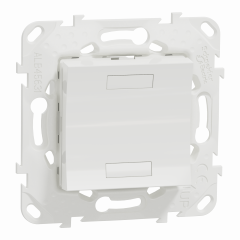 Unica KNX - bouton-poussoir 2 boutons + led - avec support - Blanc
