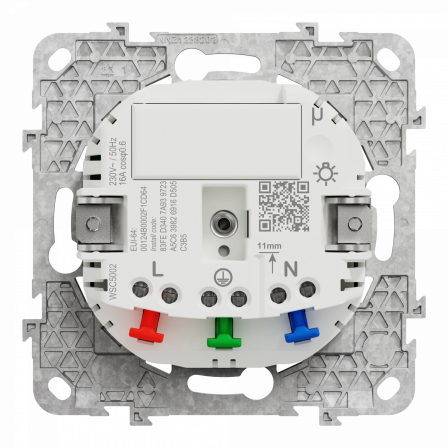 Wiser Unica - Prise 2P+T connectée - 16A - zigbee - Blanc