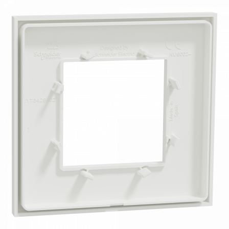 Unica Déco Subtile - Plaque de finition - Blanc liseré argent  - 1P