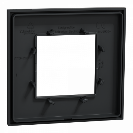 Unica Déco Subtile - Plaque de finition - Anthra liseré argent  - 1P