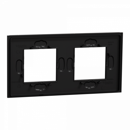 Unica Déco Signature - Plaque finition recyclée - Noir nuancé - 2P horiz vert