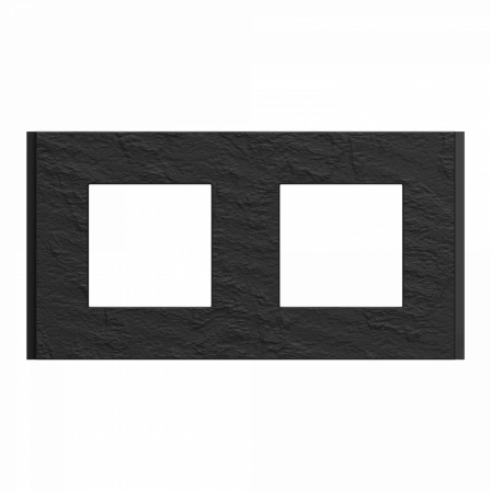 Unica Déco Signature - Plaque de finition - Ardoise - 2P horiz vert