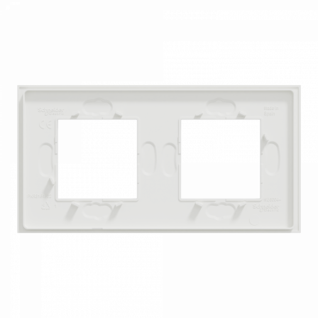 Unica Déco Signature - Plaque de finition - Blanc neige - 2P horiz vert