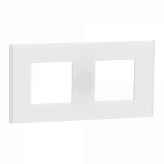 Unica Déco Signature - Plaque de finition - Blanc neige - 2P horiz vert