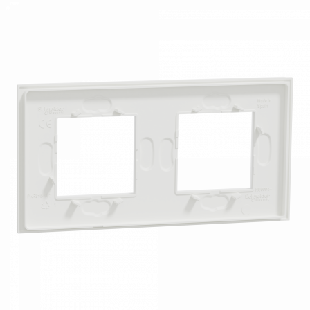 Unica Déco Signature - Plaque de finition - Blanc neige - 2P horiz vert