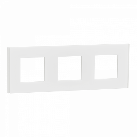 Unica Déco Signature - Plaque de finition - Blanc neige - 3P horiz vert