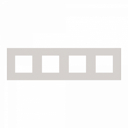 Unica Déco Essentielle - Plaque de finition - Gris pierre - 4 postes horiz vert