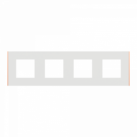 Unica Déco Subtile - Plaque de finition - Blanc liseré cuivre - 4P horiz vert