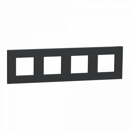 Unica Déco Essentielle - Plaque de finition - Anthracite - 4 postes horiz vert