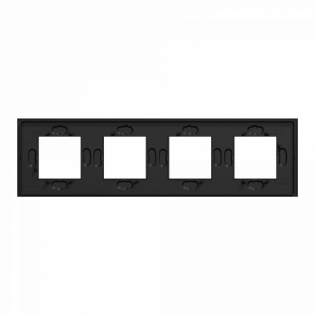 Unica Déco Signature - Plaque finition recyclée - Noir nuancé - 4P horiz vert