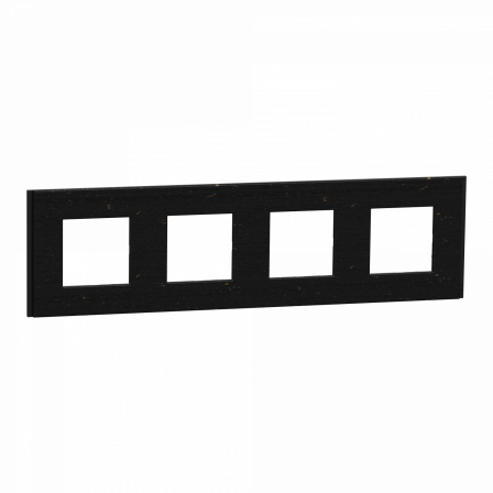 Unica Déco Signature - Plaque finition recyclée - Noir nuancé - 4P horiz vert