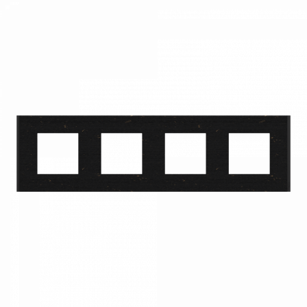 Unica Déco Signature - Plaque finition recyclée - Noir nuancé - 4P horiz vert