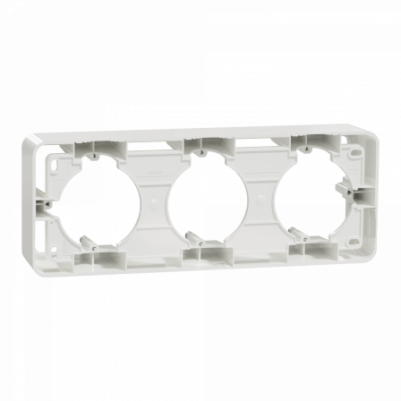 Unica - boîte en saillie - blanc - 3 postes