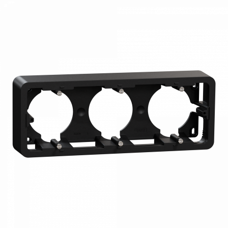 Unica - boîte en saillie - anthracite - 3 postes