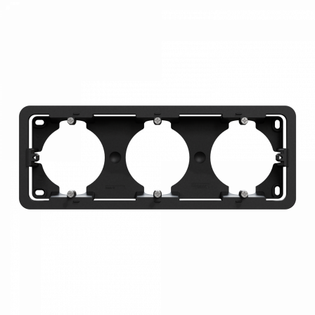 Unica - boîte en saillie - anthracite - 3 postes