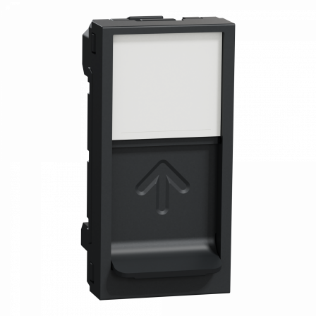 Unica - prise pour 1 RJ45 Keystone/Systimax - 1 mod - Anthracite - méca seul