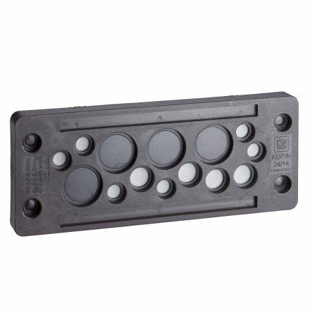 PanelSeT - plaque passe-câbles - 22 ouvertures - 112x36mm