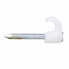 Mureva Fix - Clip à clou - conduit Ø18-22mm - clou Ø2,5-L45mm - blanc RAL9010