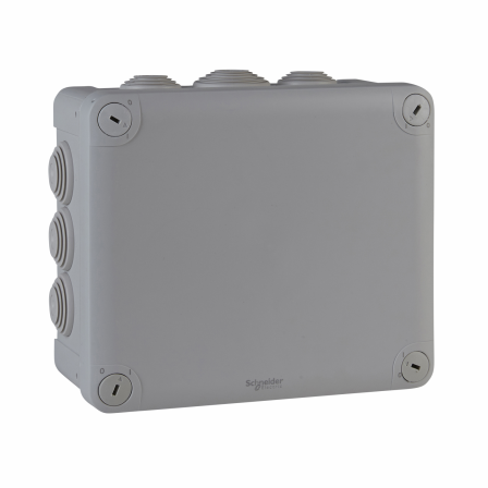 Mureva Box, boite de dérivation IP55 + embouts 175x150x80, gris