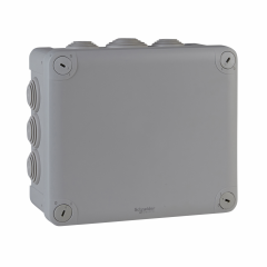 Mureva Box, boite de dérivation IP55 + embouts 175x150x80, gris