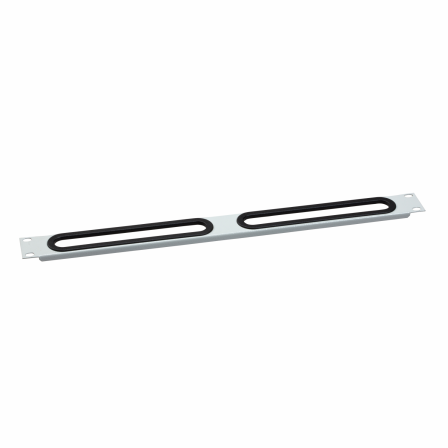 Actassi - plastron passe-câbles 19P - 1U - RAL 7035