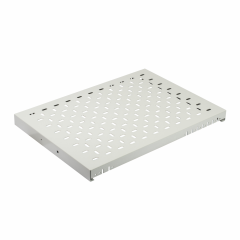 Actassi - plateau fixe 19p - 1U - ajouré - p600 - gris