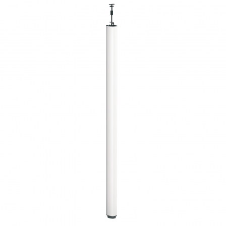 OptiLine 45, colonne fixe à vérin aluminium laqué blanc P 2 faces de 3,5 à 3,9 m
