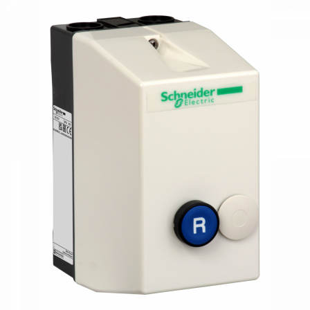 TeSys - coffret vide - pour LE1D18 D35 - avec bouton-poussoir bleu