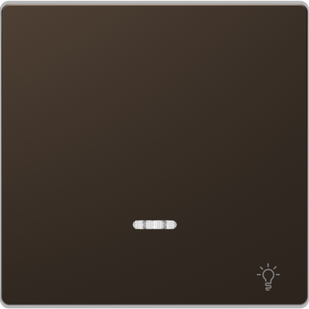 D-Life - enjoliveur pour commande simple voyant et picto lampe - métal mocca