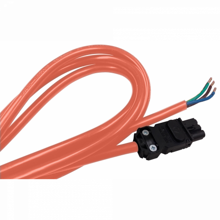 PanelSeT - Cable aliment.lampe - LED - IEC - Orange